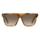 Carrera Womens Brown Lens Brown Horn Square Sunglasses with 100% UV Protection -206825EX458HA