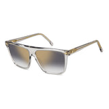 Carrera Womens Grey Gold Mirror Lens Grey Square Sunglasses with 100% UV Protection -206825KB758FQ