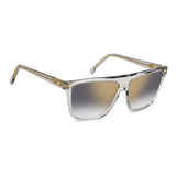 Carrera Womens Grey Gold Mirror Lens Grey Square Sunglasses with 100% UV Protection -206825KB758FQ