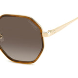 Carrera Womens Brown Shaded Lens Brown Horn Round Sunglasses with 100% UV Protection -206826EX453HA