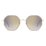 Carrera Womens Grey Gold Mirror Lens Grey Round Sunglasses with 100% UV Protection -206826KB753FQ