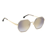 Carrera Womens Grey Gold Mirror Lens Grey Round Sunglasses with 100% UV Protection -206826KB753FQ