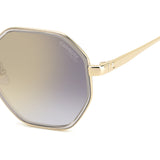 Carrera Womens Grey Gold Mirror Lens Grey Round Sunglasses with 100% UV Protection -206826KB753FQ
