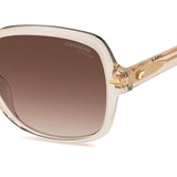 Carrera Women Brown Shaded Lens Champagne Square Sunglasses with 100% UV Protection