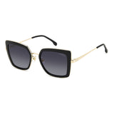 Carrera Womens Dark Grey Shaded Lens Black Square Sunglasses with 100% UV Protection -206828807539O