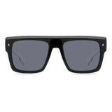 Dsquared2 Mens Grey Lens Black White Rectangular Sunglasses with 100% UV Protection.
