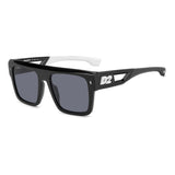 Dsquared2 Mens Grey Lens Black White Rectangular Sunglasses with 100% UV Protection.