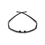 Dsquared2 Mens Dark Grey Shaded Lens Black Gold Rectangular Sunglasses with 100% UV Protection.