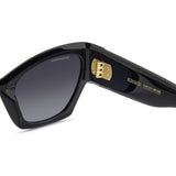 Dsquared2 Womens Dark Grey Shaded Lens Black Cat eye Sunglasses with 100% UV Protection.