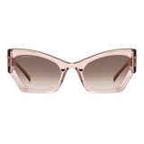 Dsquared2 Womens Brown Shaded Lens Pink Crystal Cat eye Sunglasses with 100% UV Protection.
