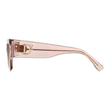 Dsquared2 Womens Brown Shaded Lens Pink Crystal Cat eye Sunglasses with 100% UV Protection.