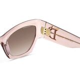 Dsquared2 Womens Brown Shaded Lens Pink Crystal Cat eye Sunglasses with 100% UV Protection.