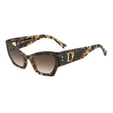 Dsquared2 Womens Brown Shaded Lens Grey Havana Cat eye Sunglasses with 100% UV Protection.