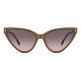 Dsquared2 Womens Brown Pink Shaded Lens Brwn Metlzed Cat eye Sunglasses with 100% UV Protection.