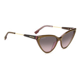 Dsquared2 Womens Brown Pink Shaded Lens Brwn Metlzed Cat eye Sunglasses with 100% UV Protection.