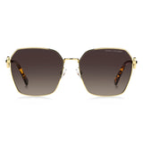 Marc Jacobs Women Brown Shaded Lens Gold Havana Square Sunglasses with 100% UV Protection