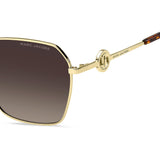 Marc Jacobs Women Brown Shaded Lens Gold Havana Square Sunglasses with 100% UV Protection