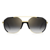 Marc Jacobs Mens Grey Shaded Gold Mirror Lens Gold Black_ Square Sunglasses with 100% UV Protection