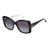 Carrera Women Grey Shaded Polarized Lens Black White Square Sunglasses with 100% UV Protection