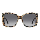 Carrera Women Dark Grey Shaded Lens White Havana Square Sunglasses with 100% UV Protection