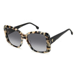 Carrera Women Dark Grey Shaded Lens White Havana Square Sunglasses with 100% UV Protection