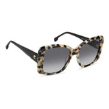 Carrera Women Dark Grey Shaded Lens White Havana Square Sunglasses with 100% UV Protection