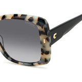 Carrera Women Dark Grey Shaded Lens White Havana Square Sunglasses with 100% UV Protection