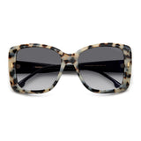Carrera Women Dark Grey Shaded Lens White Havana Square Sunglasses with 100% UV Protection