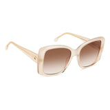 Carrera Women Brown Shaded Lens Ivory Square Sunglasses with 100% UV Protection