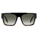 Marc Jacobs Mens Green Shaded Lens Black Havana Rectangular Sunglasses with 100% UV Protection