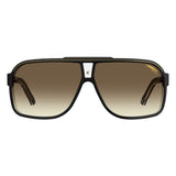 Carrera Mens Brown Shaded Lens Black Square Sunglasses with 100% UV Protection -24026580764HA