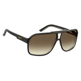 Carrera Mens Brown Shaded Lens Black Square Sunglasses with 100% UV Protection -24026580764HA