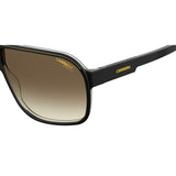 Carrera Mens Brown Shaded Lens Black Square Sunglasses with 100% UV Protection -24026580764HA