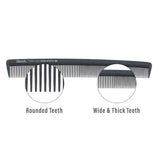 Janeke Professional Carbon Fibre Wide & Fine Teeth Waving Carbon Anti-Static Hair Comb 22.3cm
