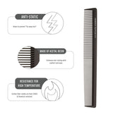 Janeke Professional Comb, Titanium  59819
