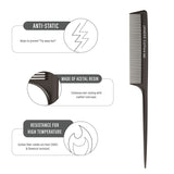 Janeke Professional Comb, Titanium  59820