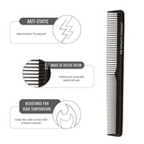 Janeke Professional Comb, Titanium  59823