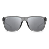 Carrera Mens Silver Lens Grey Square Sunglasses with 100% UV Protection