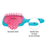 Janeke Professional Small Super Brush (Fuchsia / Turquoise)