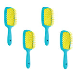 Janeke Turquoise Yellow Color Small Superbrush (Pack of 4)