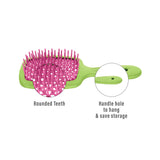 Janeke Professional Small Super Brush (Green & Fuchsia)