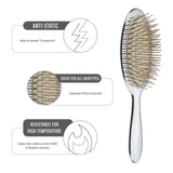 Janeke Chromium Hair-Brush