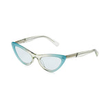 Diesel Womens Blue Lens Brown Cat Eye Sunglasses with 100% UV Protection - DL0303 54 89V
