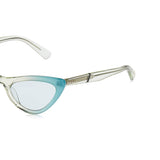 Diesel Womens Blue Lens Brown Cat Eye Sunglasses with 100% UV Protection - DL0303 54 89V