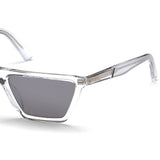 Diesel Mens Grey Lens Crystal Geometric Sunglasses with 100% UV Protection - DL0304 57 26C