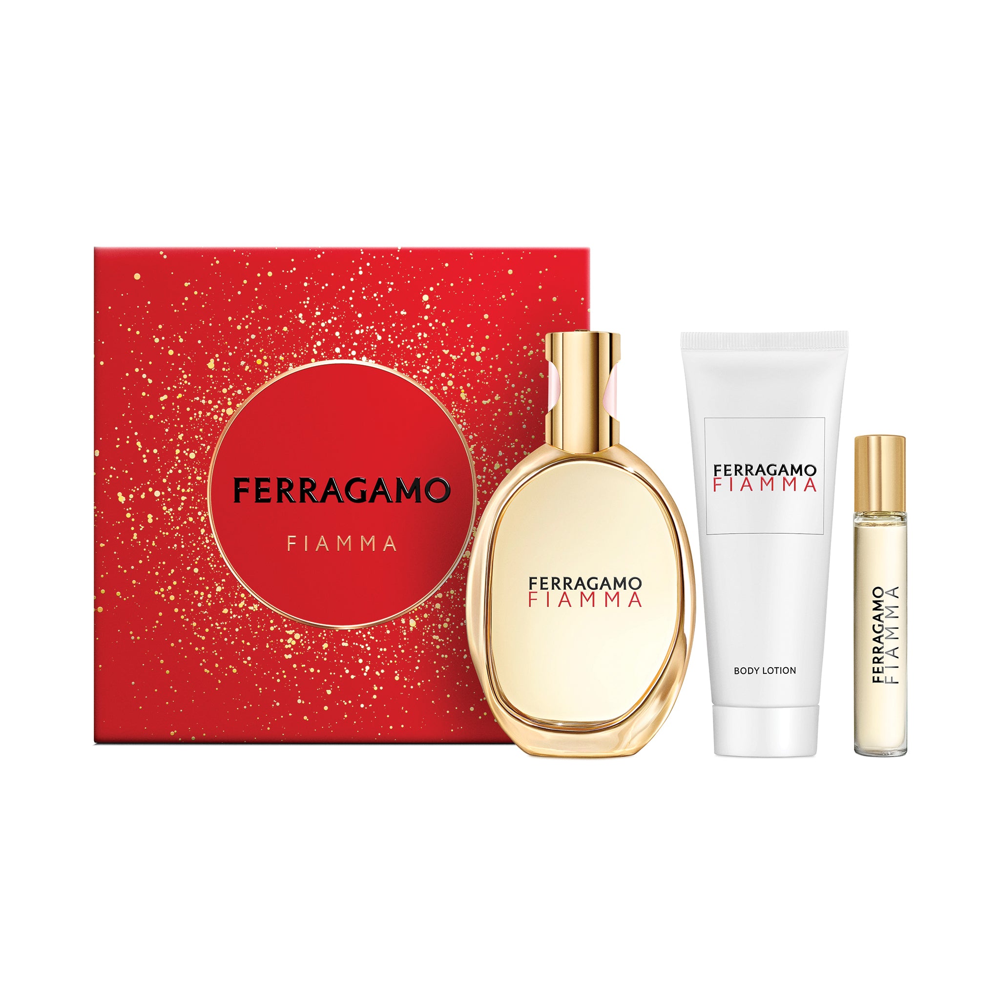 Ferragamo Fiamma Gift Set (Eau de Parfum 100ml + 15ml + Body Lotion 100ml)
