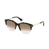 Tom Ford Womens Grey Lens Brown Oval Sunglasses with 100% UV Protection - FT0517 55 52G
