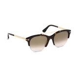 Tom Ford Womens Grey Lens Brown Oval Sunglasses with 100% UV Protection - FT0517 55 52G