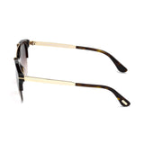 Tom Ford Womens Grey Lens Brown Oval Sunglasses with 100% UV Protection - FT0517 55 52G