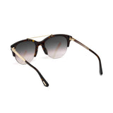 Tom Ford Womens Grey Lens Brown Oval Sunglasses with 100% UV Protection - FT0517 55 52G